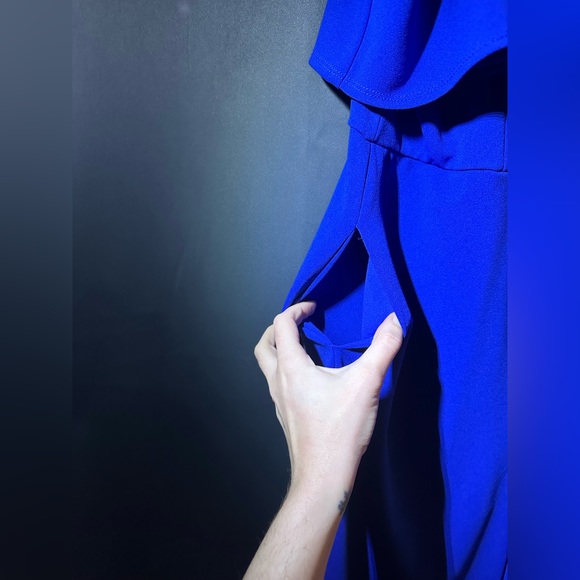 Royal blue jumpsuit. Size large with lots of stretch. - Picture 3 of 5